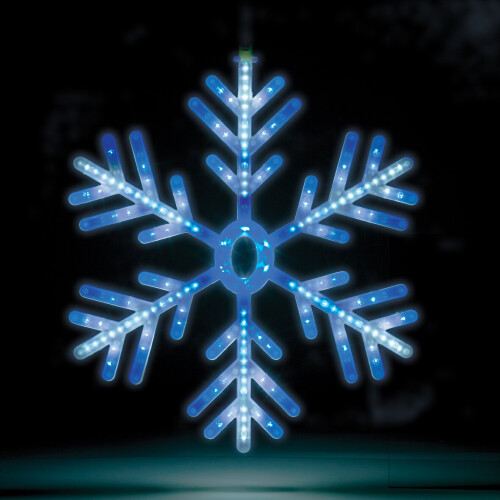 The Christmas Workshop 71400 Blue & White Snowflake Christmas Window Light 1