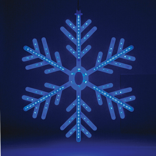 The Christmas Workshop 71400 Blue & White Snowflake Christmas Window Light 2