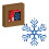 The Christmas Workshop 71400 Blue & White Snowflake Christmas Window Light 1