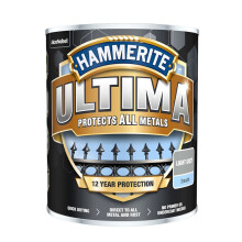 Hammerite Ultima Smooth Metal Paint Light Grey 750ml