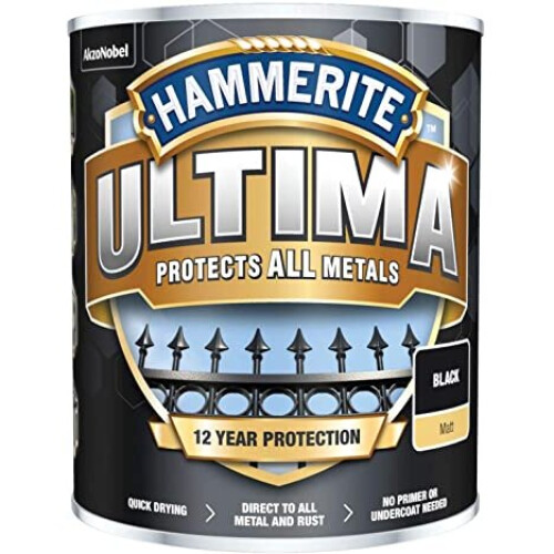 Hammerite Hammerite Ultima Metal Paint Matt Black 750ml
