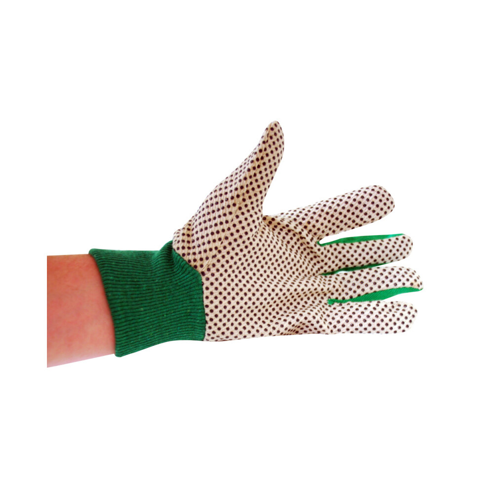 Mens Gardening Gloves Green Lightweight Rubber Grip Planting Weeding x 1 pair