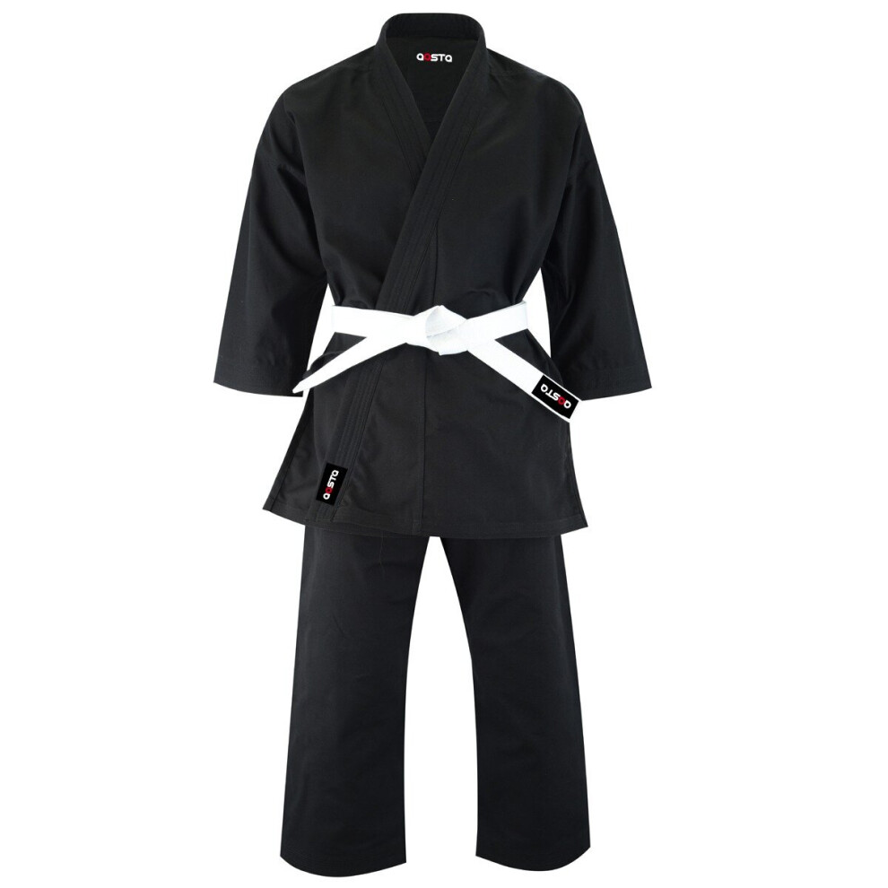 (0/130, Black) Karate Suit Uniform Gi Martial Arts Judo suits