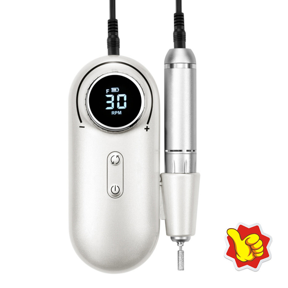 White (White) 30000Rpm Rechargeable Electric Nail Drill Machine File Manicure Pedicure Mill