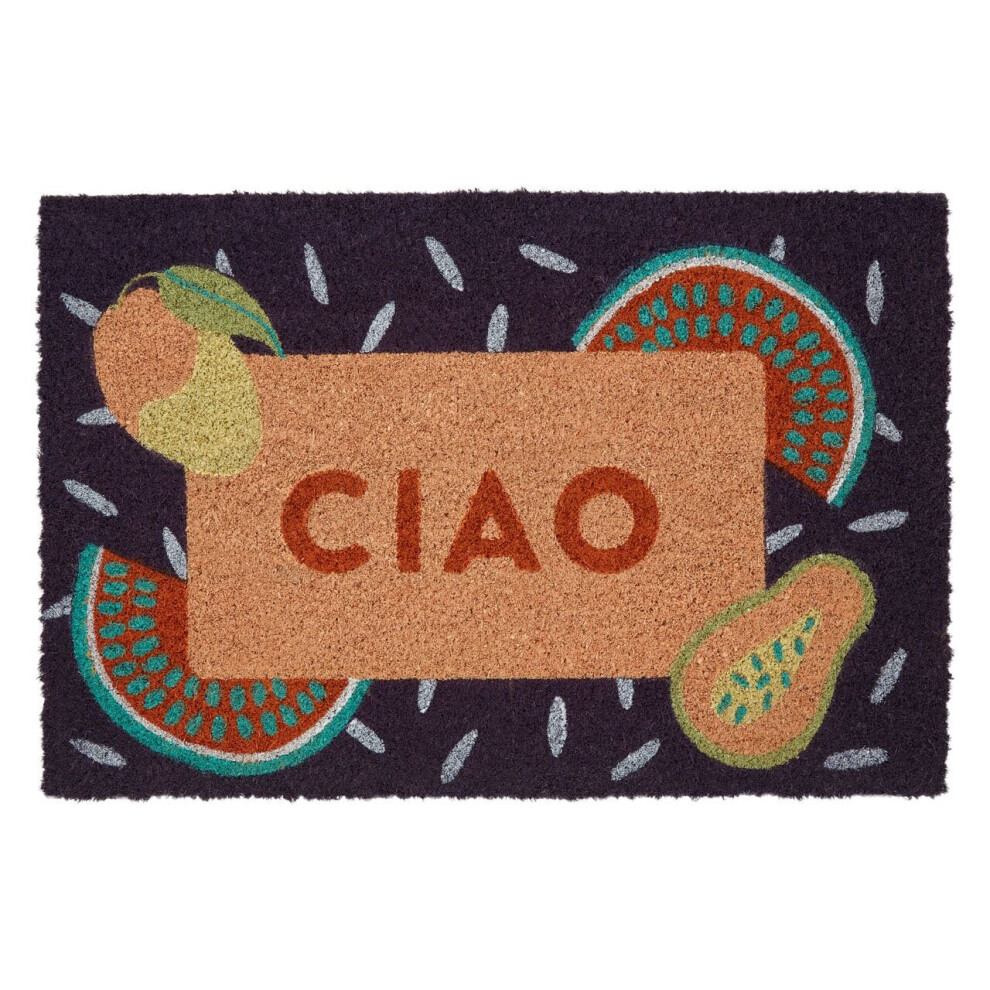 New Premier Housewares Ciao Doormat Durable Natural Coir Construction
