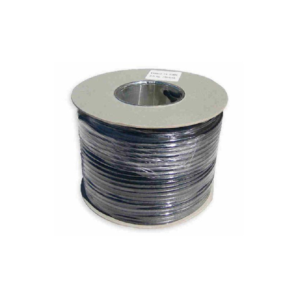 100M High Grade Rg6 Coax Cable Drum For Freesat Satellite Sky Tv Aerial Black 3713794172873
