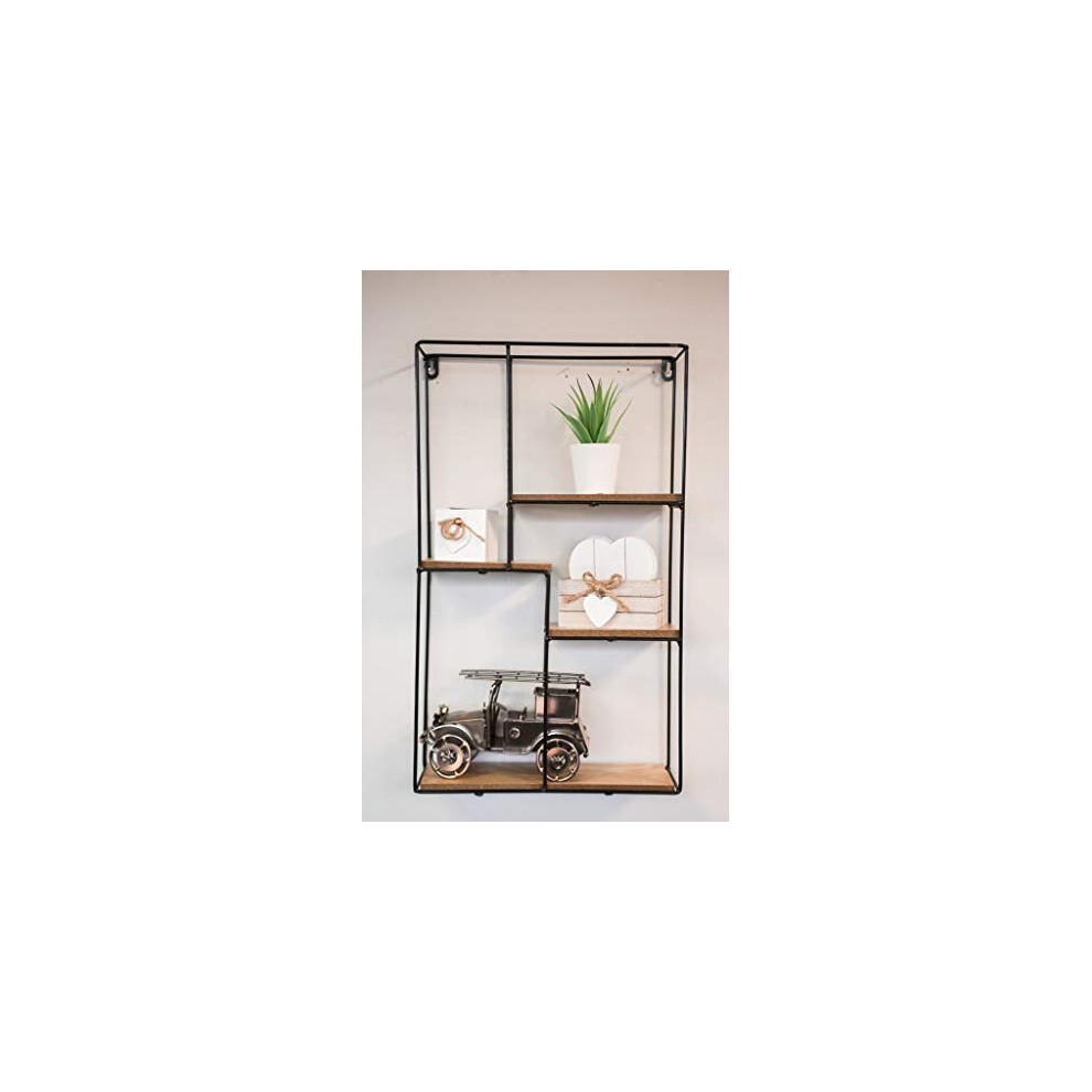 Urban Retro Iron Frame Floating DISPLAY UNIT Rectangle Shaped Wall
