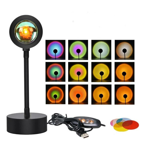 USB Rainbow Sunset Lamp APP Color RGB LED Night Light Room Decor Home