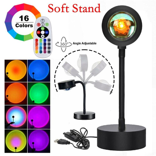 USB Rainbow Sunset Lamp APP Color RGB LED Night Light Room Decor Home
