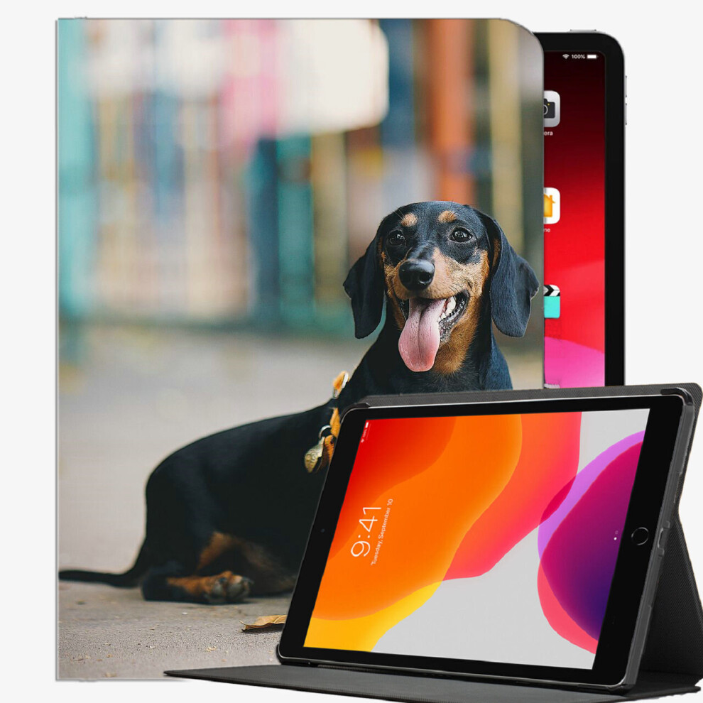 (iPad 2019 2018(10.2 inches)) Dachshund Dog Protruding Tongue Case Slim Shell Cover For iPad iPad Pro 12.9 inch