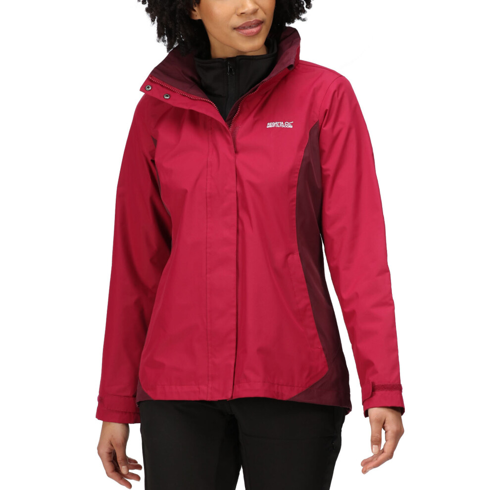 (8 UK, Beetroot) Regatta Womens Daysha Outdoor Walking Hiking Waterproof Hooded Jacket Coat