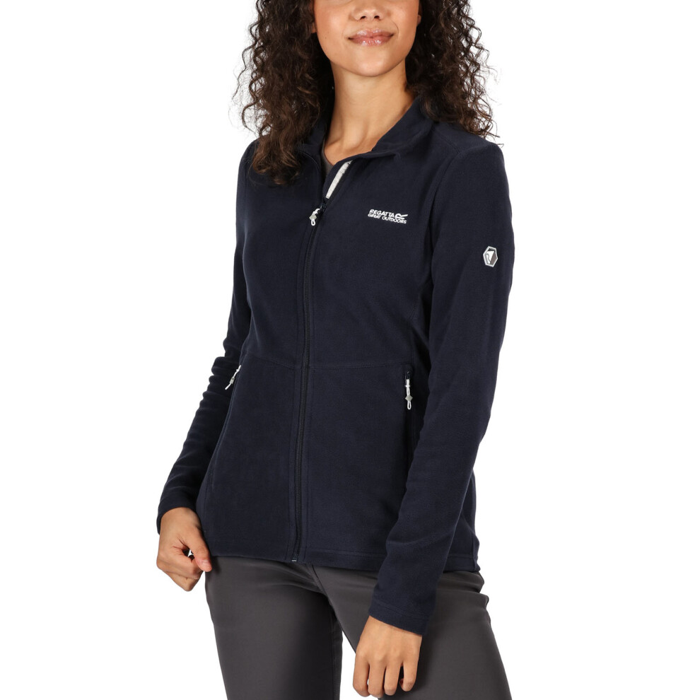 (8 UK, Navy) Regatta Womens Floreo III Full Zip Outdoor Warm Winter Fleece Jacket Coat