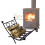 Cast Iron Roden Log Holder Basket 1
