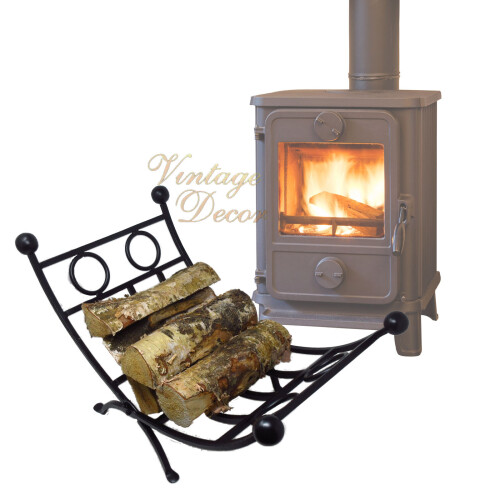 Cast Iron Roden Log Holder Basket