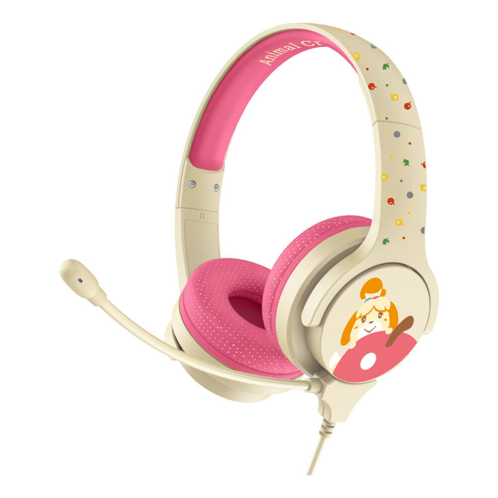 Animal Crossing Isabelle Interactive Study Premier Children's Headphone With Boom Microphone 5055371623797