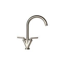 Brushed Nickel 360 Swivel Spout Faucet  Kitchen Sink Basin Mono Mixer Tap