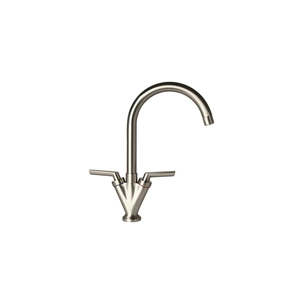 Brushed Nickel 360 Swivel Spout Faucet Kitchen Sink Basin Mono Mixer Tap 7427009329940