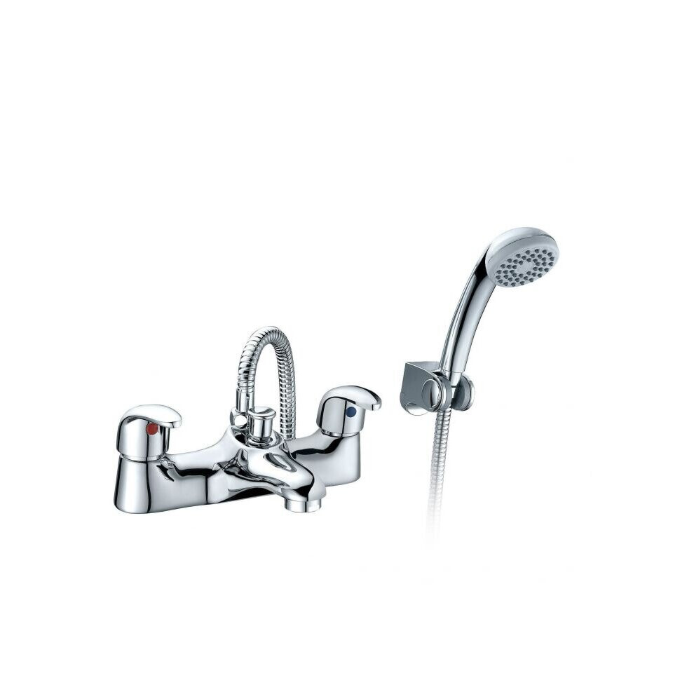 Nes Home Alnore Bath Shower Mixer Tap And Handset Complete Set Chrome