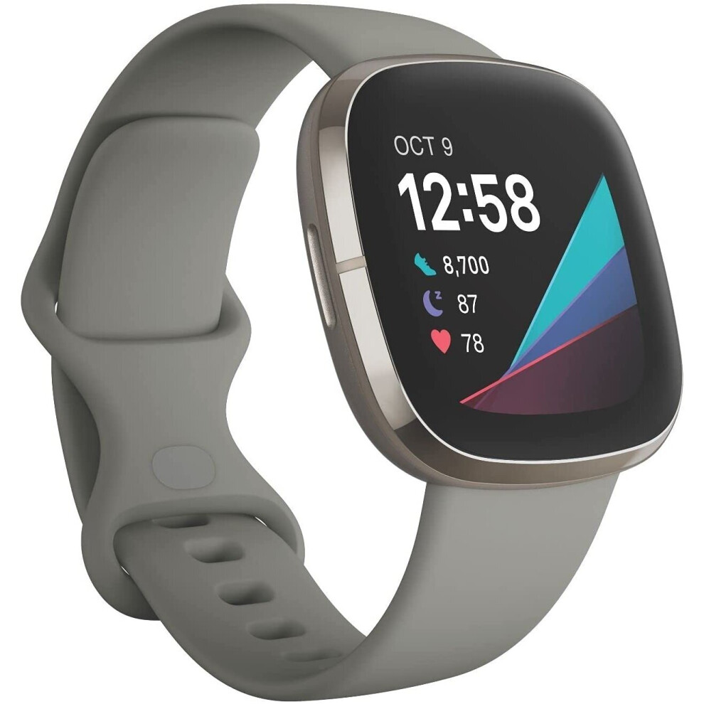 Fitbit Sense GPS Smartwatch Sage Grey / Silver Stainless Steel