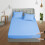 (Sky Blue, Double) Extra Deep 40cm Fitted Bed Sheets Poly Cotton Single Double King Size 2