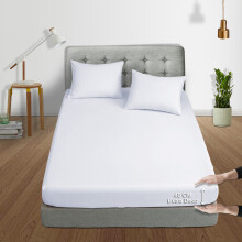 (White, Double) Extra Deep 40cm Fitted Bed Sheets Poly Cotton Single Double King Size