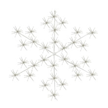 70569 The Christmas Workshop 60cm Blue & White Starburst Snowflake LED Christmas Light with 300 LEDs and Chaser (Indoor/Outdoor)