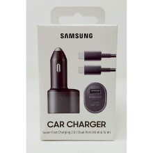 SAMSUNG Super Fast Dual Car Charger (45W+15W) Two Ports EP-L5300XBEGWW Black - Refurbished