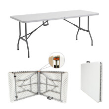 5FT CAMPING CATERING HEAVY DUTY FOLDING TABLE TRESTLE PICNIC BBQ PARTY