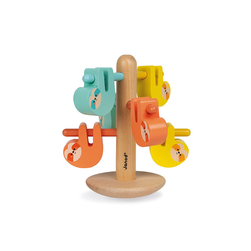 Janod WWF Balancing Colored Sloths Kids Wooden Balancing Learning Game