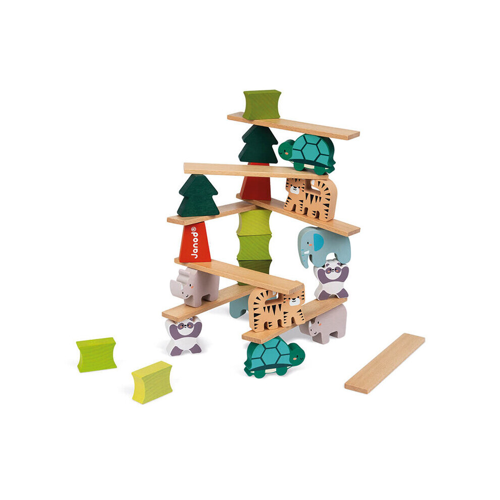 JJanod WWF Animal Stacking Game Kids Wooden Balancing Educational Game