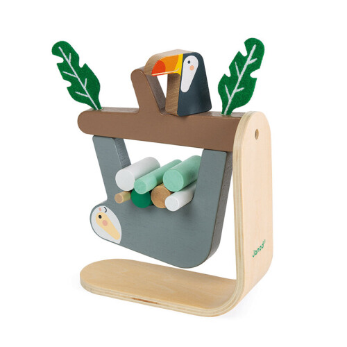 Janod Janod Sloth Balancing Game Educational Wooden Toy Manipulation Game 1
