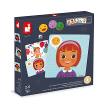 Janod Kids Attractive Emotions Magnetic Game Learning Creative Set - Plush Soft Toy