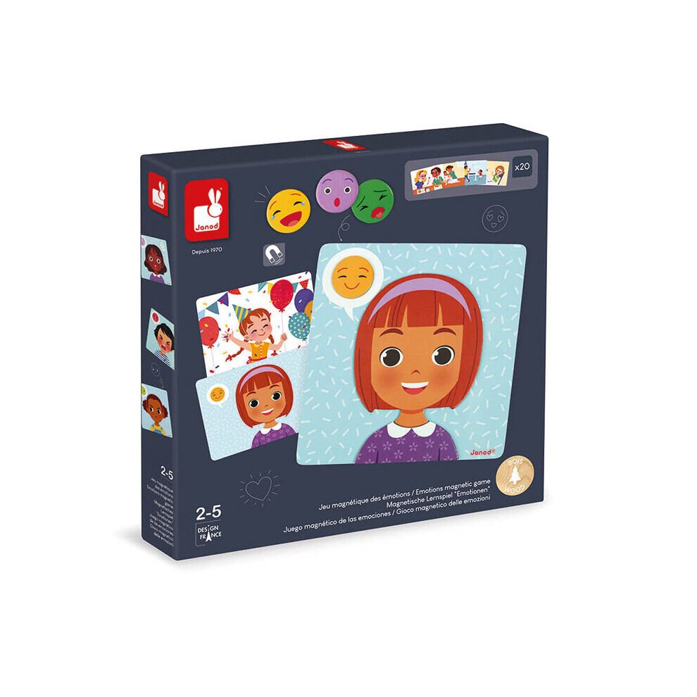 Janod Kids Attractive Emotions Magnetic Game Learning Creative Set - Plush Soft Toy