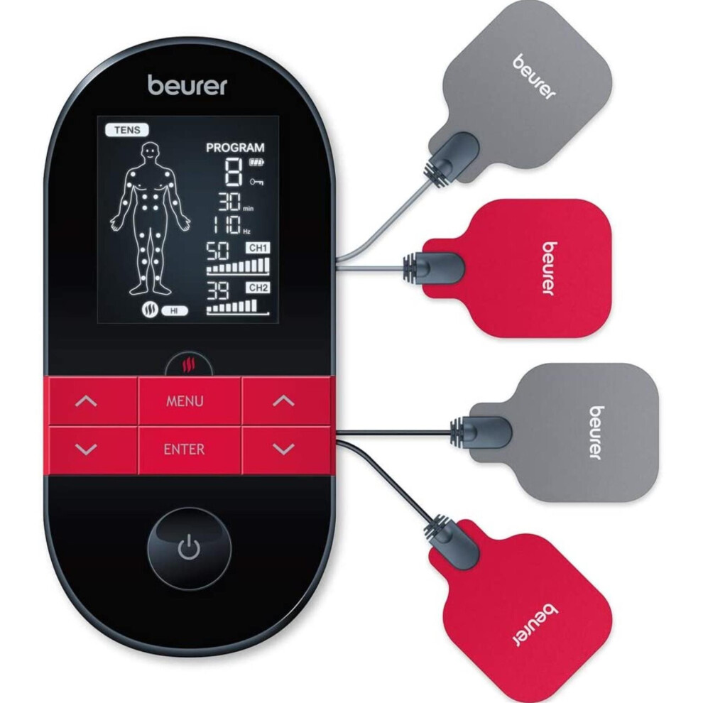 Beurer Digital TENS/EMS Device Heat Pain Therapy Muscle Stimulation