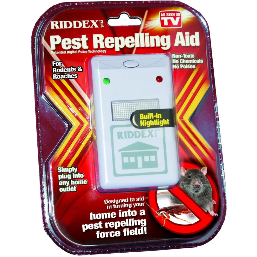 RIDDEX Plus Insect Repellent | Plug in, Mouse Deterrent - Pest Control for Defense Against Rats, Mice, Roaches, Bugs and Insects | Control Pests White