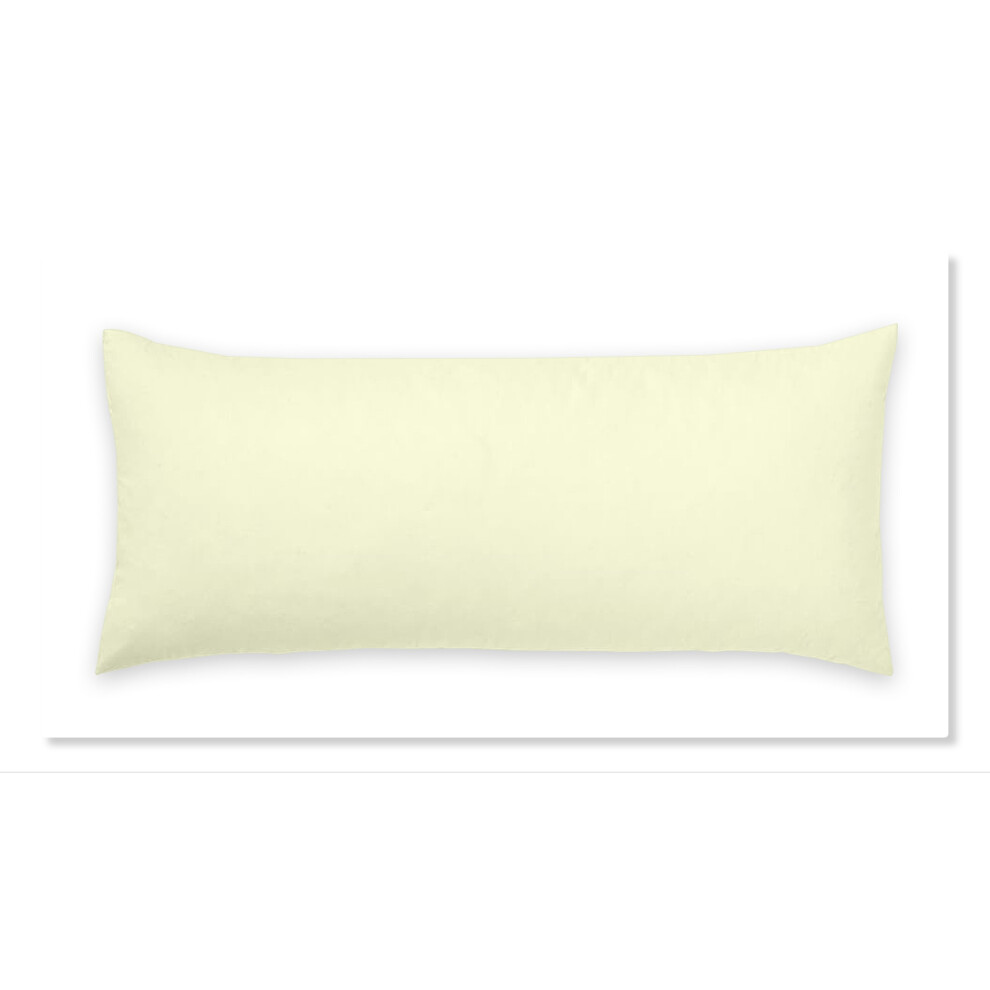 (Super King 6ft, Cream) Hollowfiber Bolster Pillows with Free Pillowcases Anti Allergenic Super Bouncy Neck Back Leg Maternity Support Pillows with Pillowcase