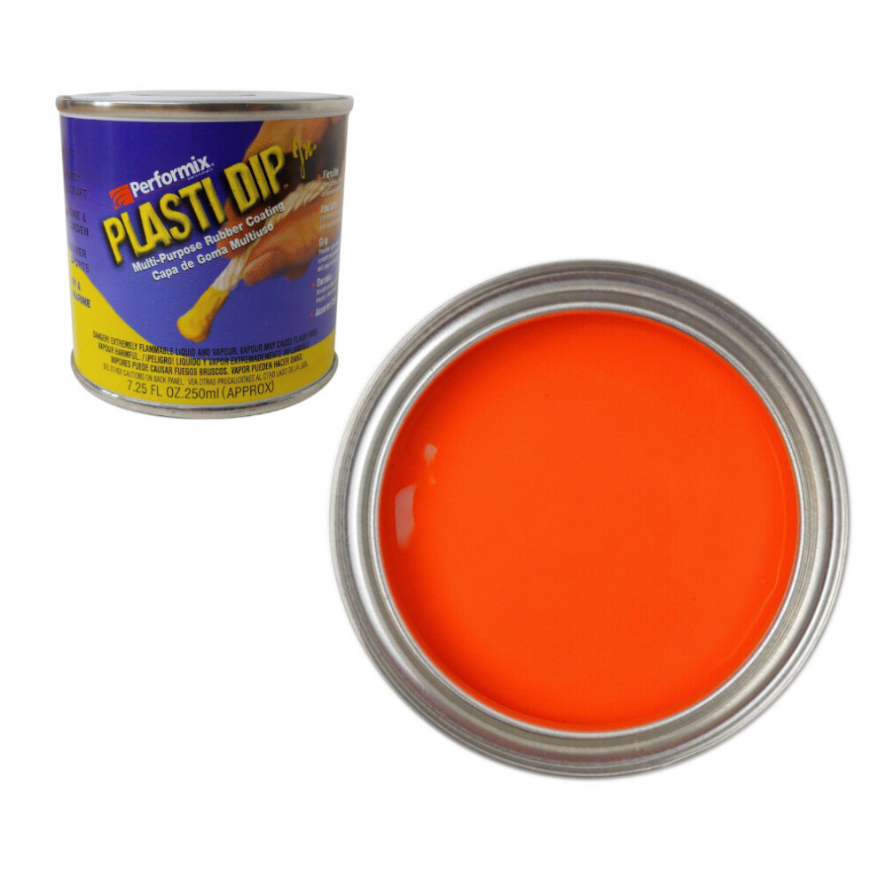 (Tangerine) Plasti Dip Flexible Rubber Paint - Junior Can - 250ml