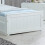 (Single) Mission Pine Wood Storage Bed In White 2
