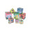 Janod Janod Square Stacking Pyramid Ultra Cute Animals Creative Toy 10pc - Plush Soft Toy 2