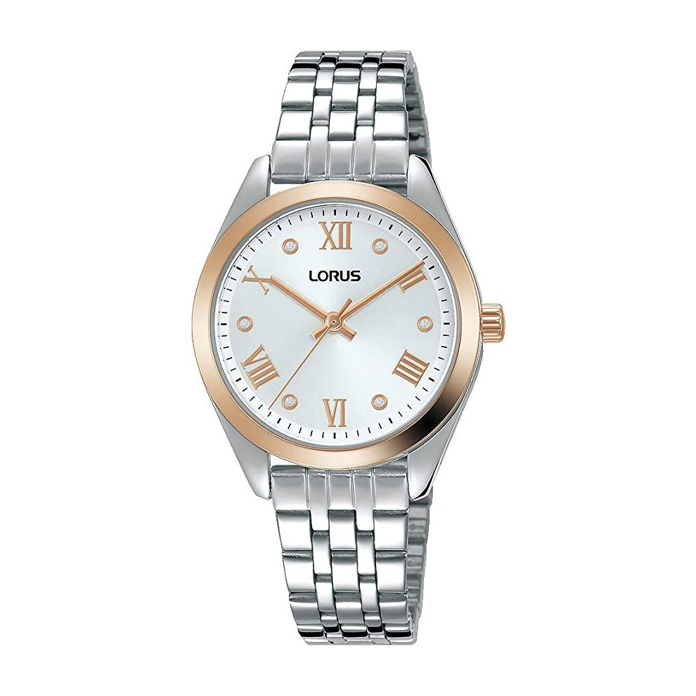 LORUS Women's Analog Quartz Watch with Stainless Steel Strap RG256SX9