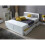 (Small Double) Mission Pine Wood Storage Bed In White 2