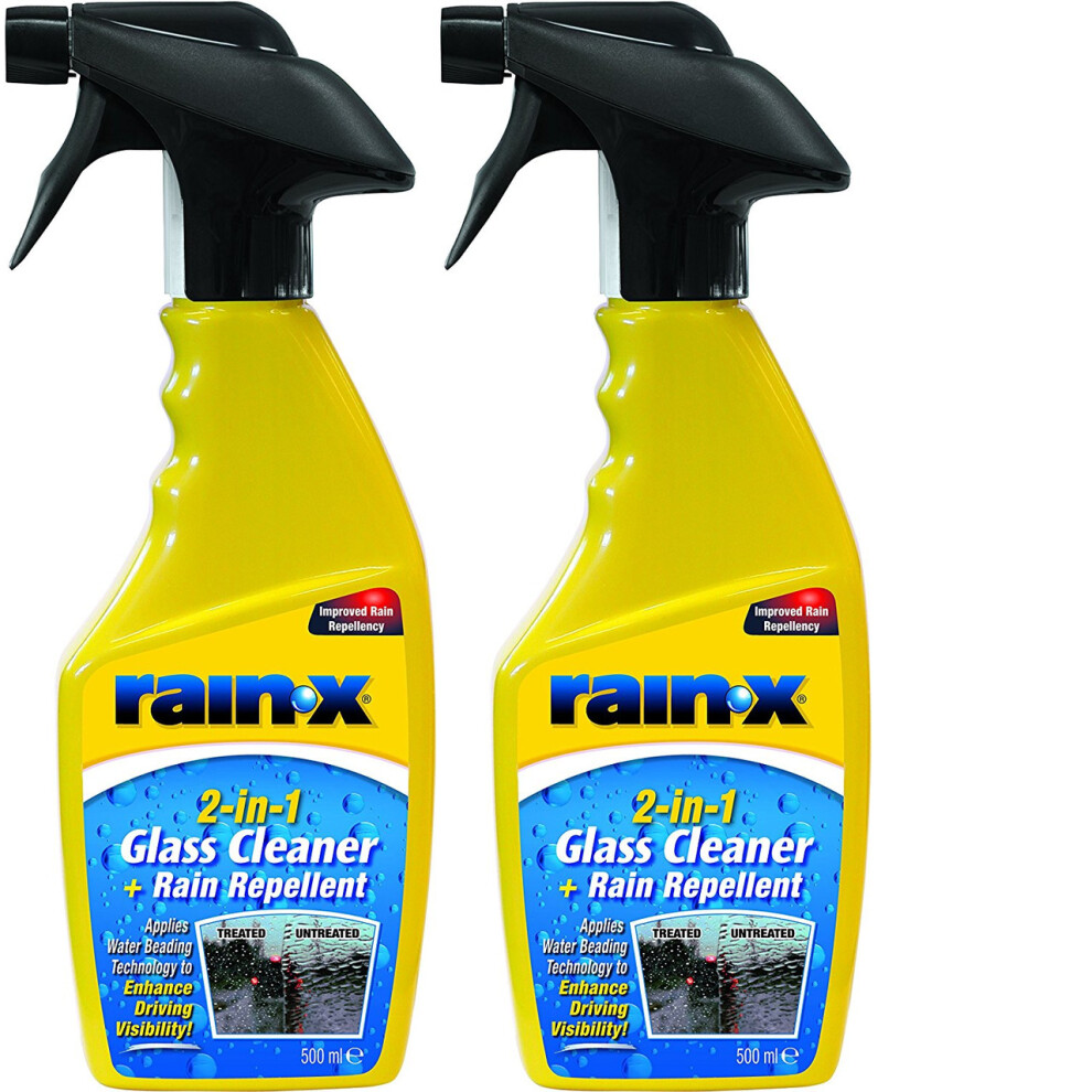 Rainx 2In1 Glass Cleaner+Rain Repellent For Car Windscreen Visibility 5026349028425