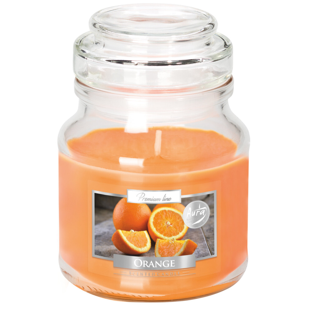 (Orange) 28 Hour Premium Scented Candle Small Glass Jar Aromatic Fragrance Home Gift