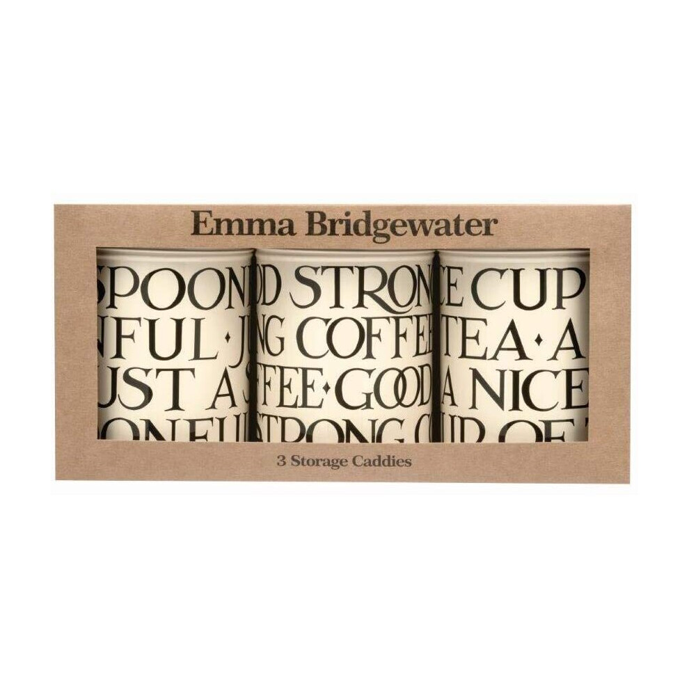 Emma Bridgewater Black Toast 3x Storage Canisters