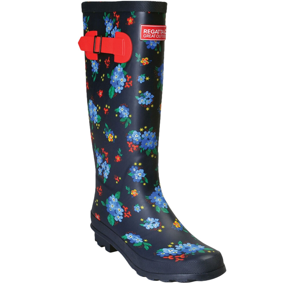 (3 UK, Floral) Regatta Womens Fairweather II Waterproof Outdoor Wellies Wellington Boots