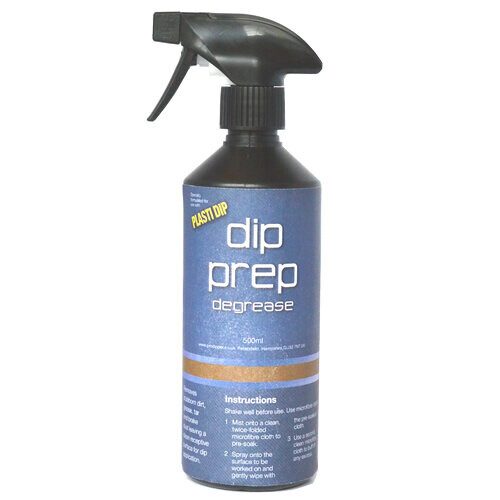 Plasti Dip (500 ml) Dip Care - DIP PREP (DEGREASER) - Surface Cleaner for use before Plasti Dip