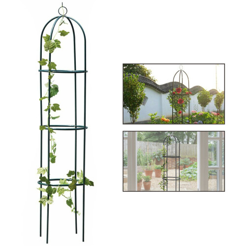 1.9m Outdoor Garden Metal Obelisk Trellis 1