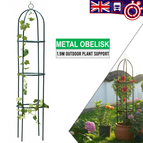 1.9m Outdoor Garden Metal Obelisk Trellis 2