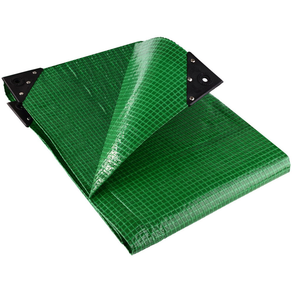 (4M x 5M) GroundMaster 170Gsm Green Mono Colour Tarpaulin Heavy Duty Waterproof Cover