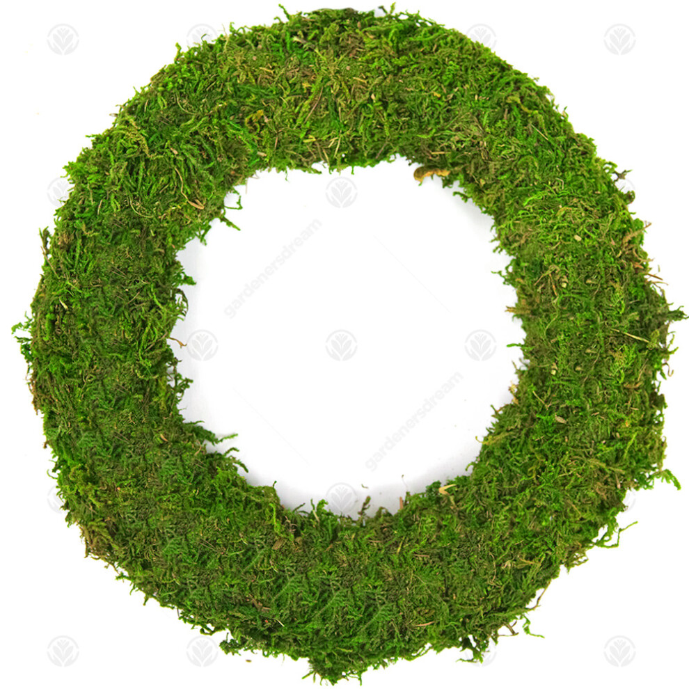Gardeners Dream (12", 30) Padded Moss Effect Ring | Christmas Wreath Making Bases Frames Funeral Grave